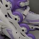 COSMOID Women's Adult Fitness Inline Skate, Outdoor Street Blades Roller Adult Female, Professional Fitness Roller Skates Blades, White and Purple, Size: Women6.5/Men6