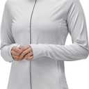 Women's UPF 50+ UV Sun Protection Clothing Long Sleeve Athletic Hiking Shirts Lightweight SPF Zip Up Outdoor Jacket. Medium