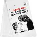 MAINEVENT I Love You to a Galaxy Far Far Away Kitchen Towel 18x24 Inch, S Wars Dish Towel