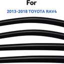Window Visors Rain Guards for 2013-2018 Toyota Rav4, Out-Channel Window Vent Wind Deflectors Visors Shades for 13-18 Toyota Rav4