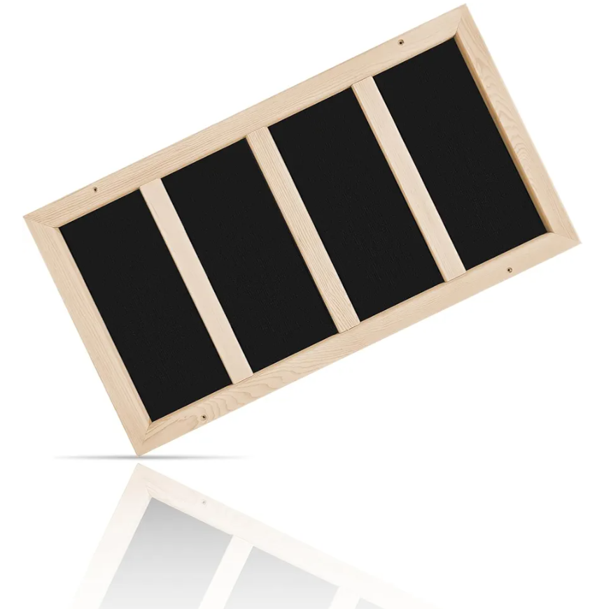 150 Watt Infrared Sauna Heater 120V, Sauna Accessories, Carbon Fiber Heating Plate for Wooden Indoor/Outdoor Sauna Room (25.19"x13.38"x1.18", 120V)