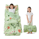 Toddler Nap Mat with Pillow and Blanket, Extra Large Rolled Napping Mats,Slumber Bags for Boys Girls,Kids Sleeping Bag for Daycare, Preschool Travel Camping