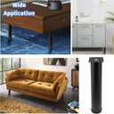 Set of 4 Stainless Steel Furniture Legs 12 Inch, Adjustable Round Cabinet Legs 2" Dia Kitchen Feet, Metal Replacement Legs for Cabinet Sofa Couch Shelves Table (Black)