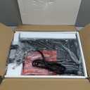 Huuger Nightstand with Charging Station, Side Table with Fabric Drawers, End Table with Open Shelf, Bedside Table with USB Ports and Outlets, Night Stand for Bedroom, Rustic Brown and Black (11.8"D x 15.7"W x 23.6"H (2 Drawers))