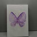 3Pcs Butterfly Canvas Wall Art Purple Butterfly Posters Pictures Minimalist Cute Animal Paintings Aesthetic Preppy Room Prints for Girls Bedroom Nursery Home Wall Decor Gift Framed