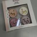 BIBS Pacifiers - Colour 4 Pack | Round Nipple Baby Pacifier | BPA Free Natural Rubber Latex Soother | Made in Denmark | Size 0-6 Months | Girl Colors