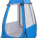 Pop Up Tent, Clear Outdoor Tents Sports Fishing, Rainproof and Windproof Beach Camping, Lightweight and Sturdy, Easy Set Up, UPF 50+ Portable Folding 39" x 64" (Thickened - Blue)