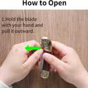 FULLHI Folding Pocket Knife 440C Steel Blade, Small Knife with Pocket Clip, Camping Hiking Knives for Women and Men Birthday (3.21 inches)