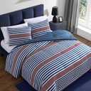 Nautica - Twin/Twin XL Comforter Set, Ultra-Soft Striped Bed Set with Matching Sham, Medium Weight Cozy Bedding, Americana Decor (Kennedy Navy)
