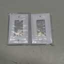 6-Pack Decorator Outlet Cover Plate, Decorative Switch Plates and Outlet Covers, Pure White Metal Wall Plates for Electrical Outlets, Receptacle, GFCI Outlet, Dimmer Switch