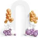 Peomeise 7.2FT Spandex Open Arch Backdrop CoverU-Shaped 2-Sided Backdrop CoverRound Top Chiara Stand Cover for Birthday Party Wedding Ceremony Baby Shower DecorationWhite