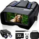 Infrared Night Vision Goggles, 4K 8X Digital Zoom Night Vision Binoculars for Adults, Nightvision Goggles with Camera and 5000mAh Charging Batteries, HD Nvg Goggles 5 Inch Screen
