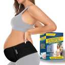 ChongErfei Pregnancy Belly Band Maternity Belt Back Support Abdominal Binder Back Brace - Relieve Back, Pelvic, Hip Pain for Pregnancy Recovery(Black,One Size)