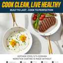 GOTHAM STEEL 12 Inch Non Stick Frying Pans Nonstick Skillet, Ceramic Pan for Cooking Non Toxic, Nonstick Frying Pan Skillets with Stay Cool Handle, Fry Pans, Oven and Dishwasher Safe - Navy