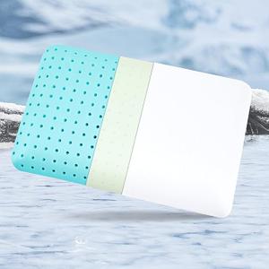 Sonive Ultra Thin Cooling Memory Foam Pillows, Summer Bed Pillows for Back, Stomach or Side Sleepers, Flat Pillow with Washable Cover, Premium Cooling and Soft(23.6" x 15.8" x 2.35")