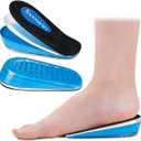 Svowin 3 Layers Adjustable Height Increase Insoles, Heel Lift Inserts for Leg Length Discrepancies and Achilles Tendonitis, Heel Cushion Cups for Heel Pain, Heel Spur, Men and Women (Small)
