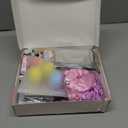 60PCS Spa Party Supplies for Girls, Include Face Masks, Hand Cream, Lip Balm, Foot Bath Bombs, Lip Mask, Under Eye Patches, Compressed Towels, Spa Birthday and Sleepover Party Supplies for Girls Women