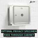 Vivacomfort Specimen Box with Pass Tray, Window Pass Through Specimen Tray Box with Dual Sided Access Doors, 12.7” H x 13.2” W x 6” D