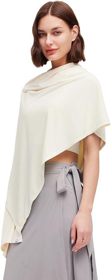 OHRAIN Sun Shawl UV Sun Protection UPF 50+ Beach Travel Scarf Wrap Summer Swimsuit Cover Up Cooling Blanket (Apricot)