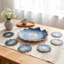 Flower Tray & Coaster Resin Molds Set, Large Flower Shaped Tray Silionce Mold with 3pcs Coaster Molds for Epoxy Resin Art, Home Decor