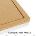 Fluxynara Large Felt Bulletin Board,59" x 35.4", Mustard Yellow