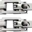 2 PCS Marine Grade Boat Door Hatch Anti-Rattle Latches 316 Stainless Steel Lockable Hold Down Clamp Latches