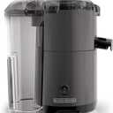 BLACK+DECKER Quiet Fruit & Vegetable Juicer, JE2500B, Non-Drip Spout, Compact Design, Easy to Assemble, Dishwasher-Safe