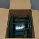 Kingsyard Squirrel Proof Suet Feeder, Cage Bird Feeders for Outdoors Hanging, All Metal, Double Suet Cake Capacity, Tray & Weatherproof, Green