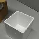White Tissue Box Cover Square Heavy Hand-Poured Resin Tissue Box Cover Holder Home Decor Cube Square Tissue Box Holder with High Gloss Lacquer Finish  Stays Shiny & Wont Move When Pulling Tissues