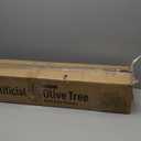 Artificial Black Olive Tree 6FT Indoor Outdoor Decor Faux Plants - Real Wood Trunk Fake Tree with Green UV Resistant Leaves - Tall Floor Plant for Modern Home Office Living Room Decoration