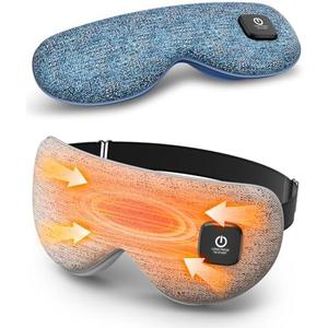 Heated Eye Mask - Cordless Eye Mask for Dry Eyes, FSA HSA Eligible, Eye Relief, Improved Sleep, Washable Eye Heating pad for Travel and with Replaceable Shell