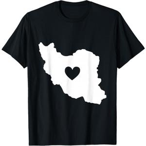Iran Map Symbol Heart | Iranian Persian Love | Gift T-Shirt, S