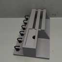 FifthQuarter Key and Mail Holder for Wall, Mail Organizer Wall Mount with 6 Hooks and Storage Drawer, Easy Installation Key Rack for Entryway and Home Decor (A-Grey)