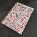 2 Pcs Pink Bow Spiral Notebook, Preppy Cute Spiral Notebook for Friend Teen Girls Women, 160 Pages Trendy Hardcover Journaling Notebooks for Writing Travel Business Home Office Aesthetic Notebooks