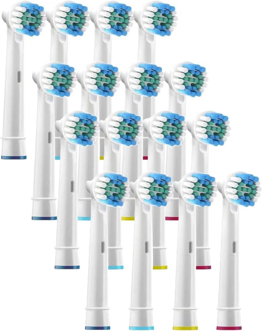 Toothbrush Head Compatible with Oral B - 16 Pack Replacement Electric Toothbrush Heads Deep and Precise Cleaning Brush Heads Toothbrush Heads Compatible with Oral B Braun