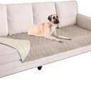 Ameritex Waterproof Dog Bed Cover Pet Blanket for Furniture Bed Couch Sofa Reversible (30x90 Inch (Pack of 1), Cream+beige)