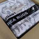 10x14 Area Rug for Living Room - Washable Soft Traditional Tribal Rug for Bedroom Dining Room Home Office, Non-Slip Stain Resistant Vintage Distressed Indoor Floor Carpet- White