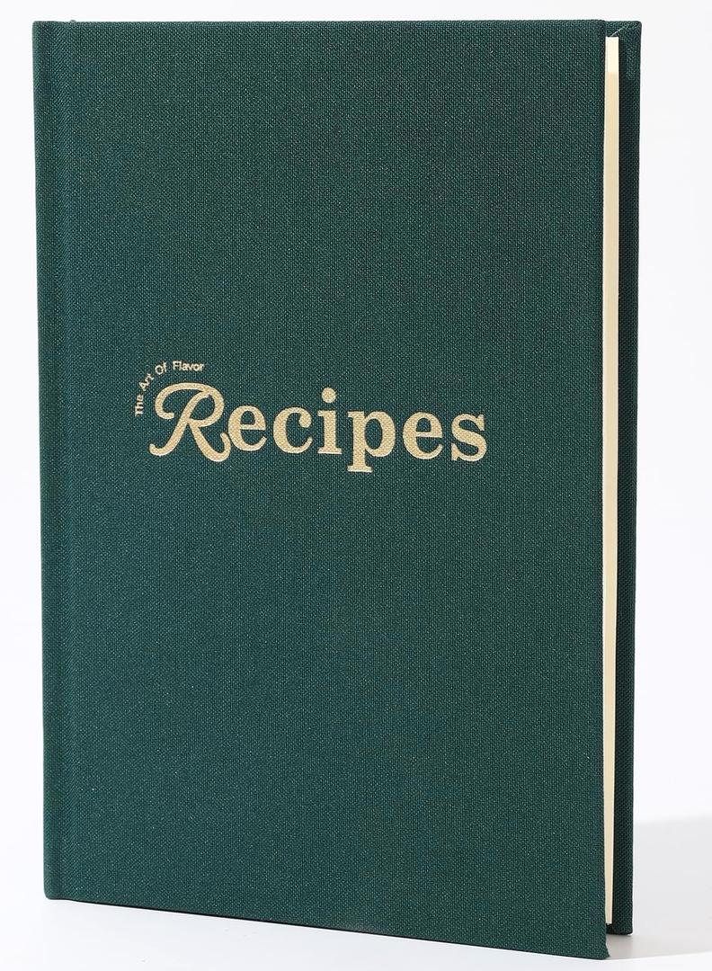 Recipe Notebook to Write in Your Own Recipes & Premium Hardcover Cookbook - 176 Page Blank Recipe Book for Family Chefs, Lasting Keepsake Gift Forest Green (Flat binding)