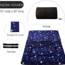 MAXYOYO Navy Starry Sky Japanese Floor Futon Mattress, Tatami Mat Portable Camping Mattress Kids Sleeping Pad Foldable Roll Up Floor Lounger Couch, King Size