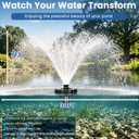 Pond Fountain Aerator, 1HP 110V 750W 15000 GPH Fountain Pump with Timer, Fully Automatic Lake Floating Fountain, 100 FT Power Cord, Pond Fountains for Small Large Ponds Lake