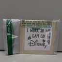 I Work So We Can Go To Disney Wooden Box Sign, Gift for Disney Fan Decor, Funny Gift to Disney's Lover, Rustic Home Wall Desk Decor for Bedroom Living Room Office (5.9*5.9inch, Color 01)