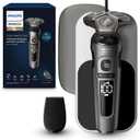 Philips Norelco S9000 Prestige Electric Shaver with Qi-Charger, Precision Trimmer and Premium Case, SP9872/86 (Black)