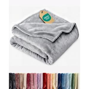 Ultra Soft Fleece Blanket Twin Size - Flannel Fleece Luxury Twin Blanket - Lightweight for Couch Bed Chair - Thick, Warm and Breathable - All Season Cozy Fuzzy, Anti-Static Microplush Bedding, Grey