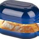 VORRINGARD Enameled Cast Iron Sourdough Bread Oven, Dutch Oven, Loaf Cast Iron Bread Pan for Homemade Bread Baking, Meatloaf Pan with Lid, 5QT, Blue