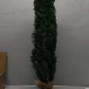 ikasus Artificial Christmas Tree Bottle Brush Trees Christmas, Sisal Snow Trees with Wooden Base for Christmas Decor Christmas Party Home Table Craft Decorations 40cm