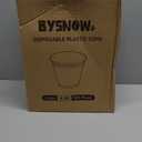 BYSNOW 500 Pack 9 oz Clear Plastic Cups, Thickened Disposable Drink Clear Cups for Party, Higher Heat Resistance Drinking Cup for Wine, Juice, Fruit and Cold/Hot Beverages