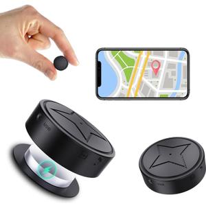 GPS Tracker for Vehicles, No Subscription, GPS Strong Magnetic Vehicle Anti-Lost Tracker, Smallest Locator Real Time, Anti-Theft Micro GPS Tracking Device with Free App, 2026 Upgraded (Black)