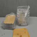 Acrylic Laundry Room Storage Container Set of 4, Clear Laundry Detergent Organizer Containers With Wooden Lids & Labels & Spoons, Laundry Pods Holder for Powder, Scent Booster