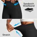 IUGA Scrunch Butt Lifting Leggings for Women Workout Tummy Control No Front Seam Compression Leggings with Pockets Yoga Pants (Black, M)