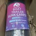 Bunk Carpet for Boat Trailer, 16 Inch Wide x 20ft Marine Carpet for Trailer Bunk Boards, Boat Lift Bunks, Runners, Outdoor Marine Grade Saltwater&Wear-Resistant Jet Ski Pontoon Bunker Cover Black